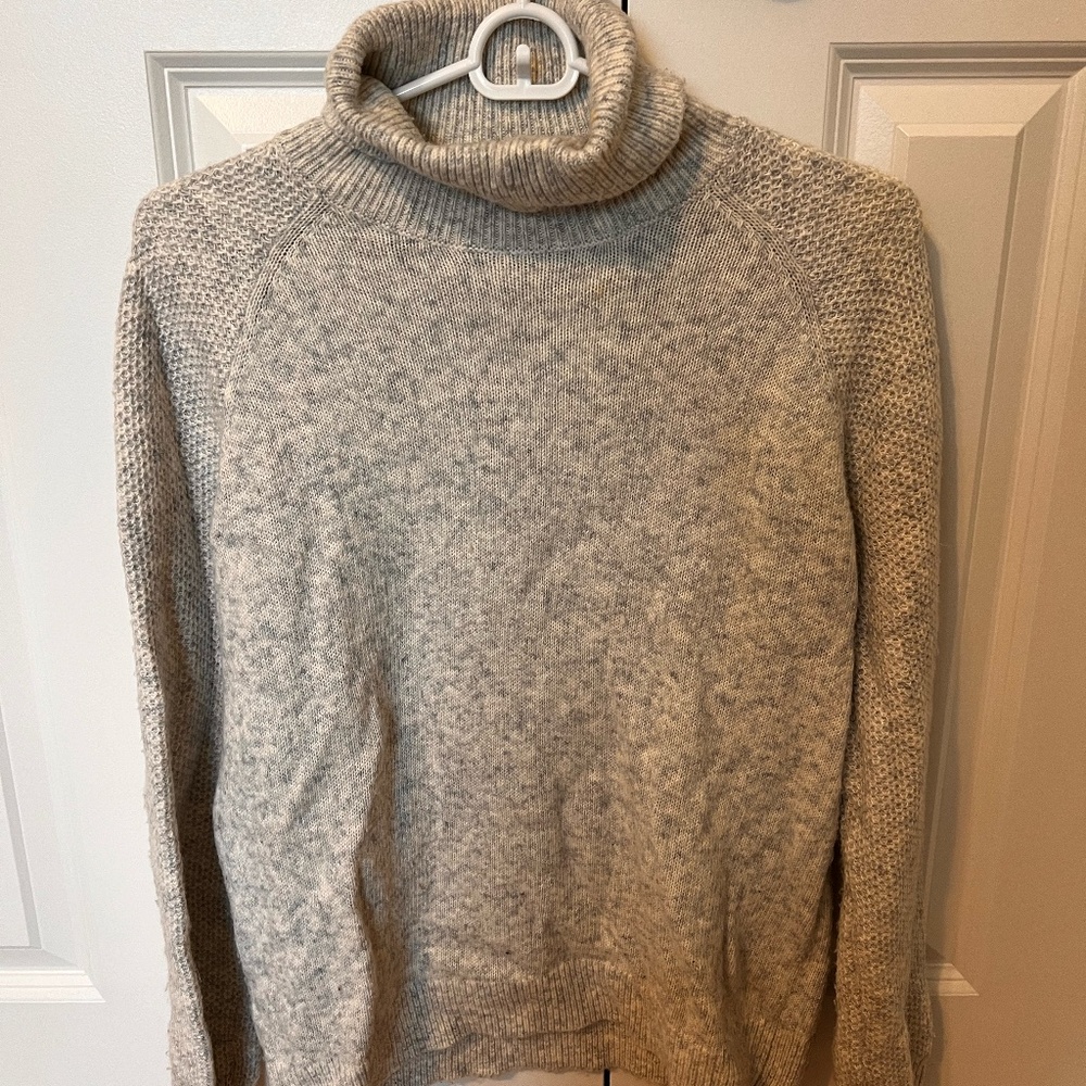 Light Blue-Gray Loft turtleneck sweater